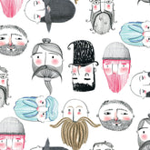 To Beard or Not to Beard Beard Faces Cotton Fabric